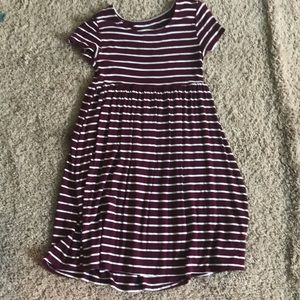 Maroon stripped dress